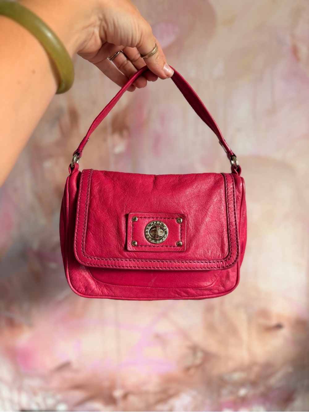 Marc Jacob’s Fuchsia Leather Shoulder Bag